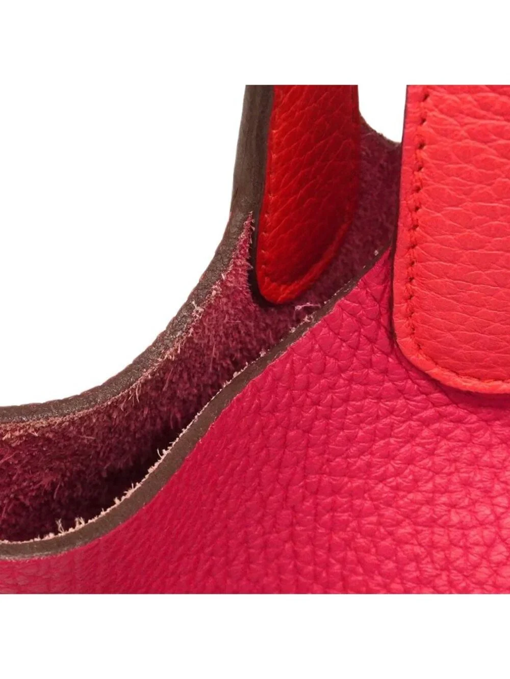 Hermes Handbag Picotin Lock PM Casaque Taurillon Clemence Rose Mexico Rouge
